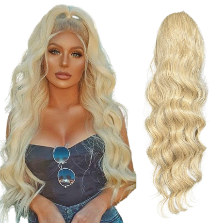 Luxora Lång Ponnytail Clip On Hårklämma Förlängning 22 Tum Carvallo