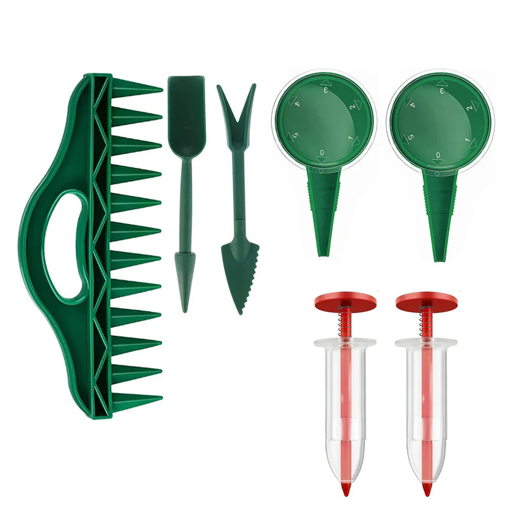 Carvallo Såhjälpare Set 4/7-delar | Växthjälp med 12-håls såmall | Vattentålig & Stabil | Trädgårdsverktyg för precis sådd Carvallo