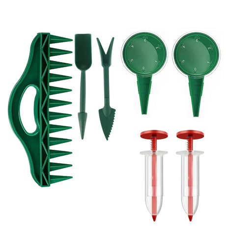 Carvallo Såhjälpare Set 4/7-delar | Växthjälp med 12-håls såmall | Vattentålig & Stabil | Trädgårdsverktyg för precis sådd Carvallo