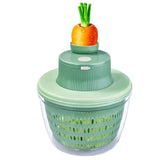 Carvallo Elektrisk Salladsavskörare | 2-i-1 Grönsaksrenare & Skärare | 4 L Kapacitet | Trådlös & Multifunktionell Carvallo