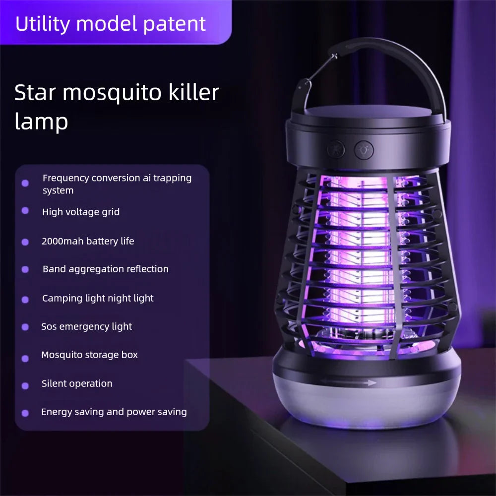 Carvallo Lumava Pro | 4-i-1 Campingljus med insektsskydd & SOS-funktion | Uppladdningsbar med USB-C & 2000 mAh batteri Carvallo