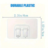 Carvallo Krok CLIPNOVA ClearFix | 20/40 stycken | Transparent & Residulfri | Utomhus & Inomhus | Ljusslingor, Kablar & Dekor Carvallo