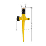 Carvallo SpinFlow Trädgårdsspruta 360° roterbar | Automatisk bevattning | För gräsmatta, grönsaksland & växthus | Med jordpinne Carvallo