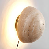 RetroTravertine Light - Wabi-Sabi Japansk LED Vägglampa i Krämstil Carvallo