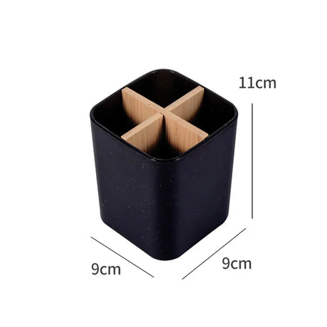 Carvallo PureStand Bambu Tandborsthållare för Elektriska Tandborstar | Organizer för Rakapparater & Kosmetikborstar Carvallo