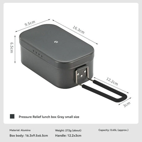 Carvallo Lunchbox med tryckutjämning | Ultralätt & Robust | I aluminium | 0,65L / 1,3L Carvallo