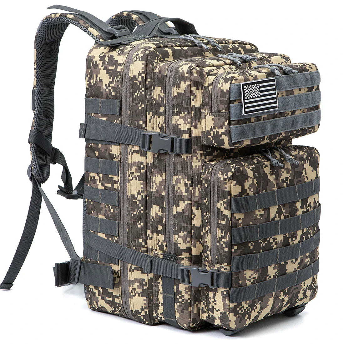 Ryggsäck Camo Tactical 45L Militärryggsäck Carvallo