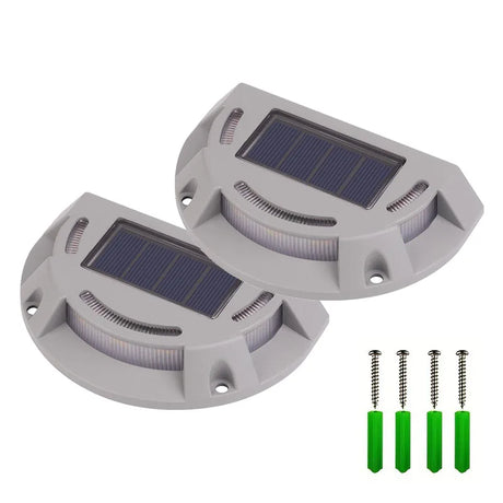 Carvallo Solar-Trappbelysning 2-i-1 | Varmvit & Kallvit | Vattentålig IP65 | För Utomhus, Trappor, Vägar & Infarter Carvallo