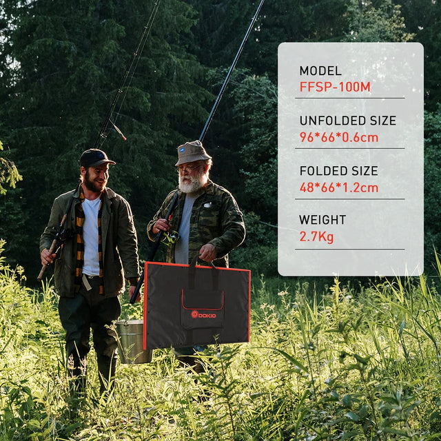 Carvallo Solarpanel SolterraFold 100 W | Monokristallin | Inkl. 10A Laddregulator & 3 m Kabel | Ultrak lätt & Kompakt Carvallo