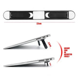 Carvallo Laptop-ställ | Självhäftande & Fällbar | Ultrakompakt för resor | 21,5 cm | Svart Carvallo