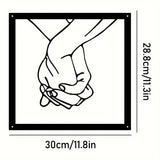 Connected Hands Metallväggdekoration – Minimalistisk och Enande Carvallo