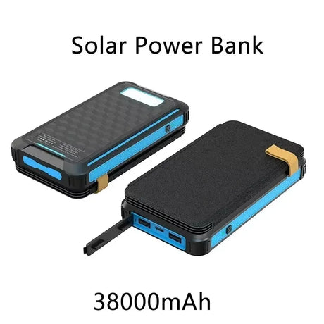 Carvallo-Powerbank SunCharge Fold | Fällbart solpanel & USB-utgång | Vattentät & Utomhusvänlig | För mobil, camping & resor Carvallo