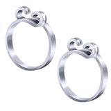 Carvallo Häkel- & Strickfadenführer 2er Set | Justerbar garnring för fingrar | För snabbare & jämnare arbete Carvallo