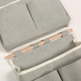 Carvallo Vägghängande förvaringsväska i linne | Vattentät & platsbesparande | Hängorganisatör för underkläder & småsaker – 23×6×25 cm Carvallo