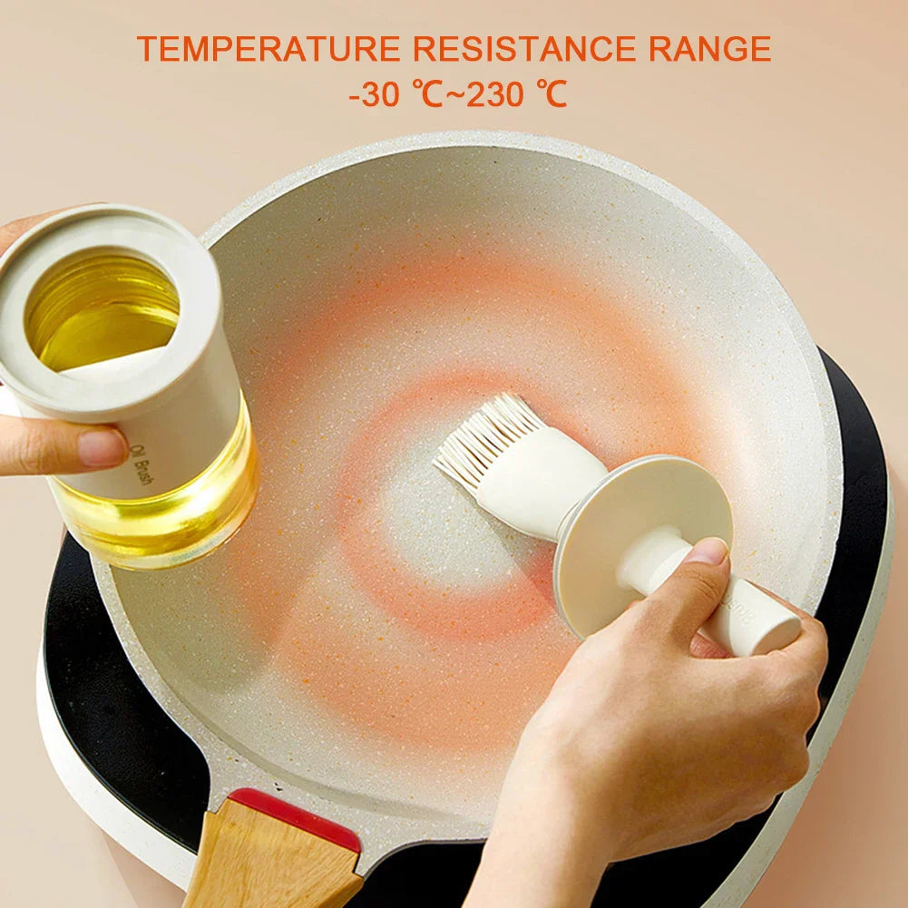 Carvallo Ölspender med silikonpensel | Värmebeständig & dammskyddad | 2-i-1 flaska för olja, såser & marinader | 300 ml Carvallo