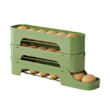 Carvallo RolloMaxx | 4-lagers äggorganisatör | Platsbesparande & Självrullande | Transparent design Carvallo