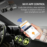 1080P WiFi Dubbelkamera Dash Cam – Främre & Inuti Bilkamera med IR Nattvision & Loopinspelning Carvallo