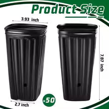 Carvallo DeepGrow Krukor Planter Krukor Höga & Fyrkantiga | 10/25-set | Med dräneringshål | Svart | 20x10x7 cm Carvallo