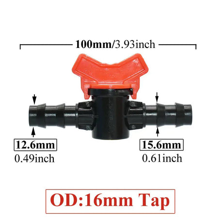 Carvallo FlowTura ConnectPro | Mini-kula ventil med slanganslutning och gänga | För trädgård, PE-slang och droppbevattning Carvallo