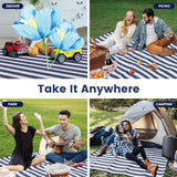 Carvallo Picknickdecke Extra Groß | Wass tight & Sandabweisend | F altbar für 8 Personen | Ideal für Strand & Park Carvallo