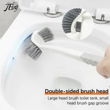 Carvallo WC-borste | Dubbelsidig toalettborste med långt handtag | Djup rengöring & Hygienisk | Platsbesparande hängande Carvallo