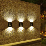 Carvallo-Vägglampa StellaLux | Stjärnliknande effekter | Aluminium & Glas | IP65 Väderbeständig | Med skymningssensor Carvallo