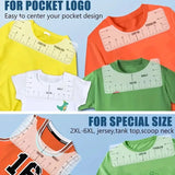 Carvallo T-Shirt Justeringslinjaler i set | 4/8 styck | Flexibelt PVC-mätsverktyg för textiltryck & sömnadsarbeten | För vuxna & barnstorlekar Carvallo