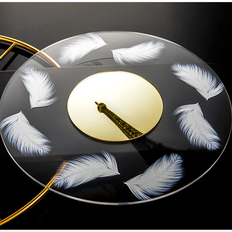 Modern metallväggklocka med geometrisk design för heminredning Carvallo