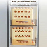 Carvallo Ägghållare för kylskåp | 3-lagers rullorganisatör | Platsbesparande & stötsäker | För upp till 24 ägg | 33,3 × 7,1 × 23,5 cm Carvallo