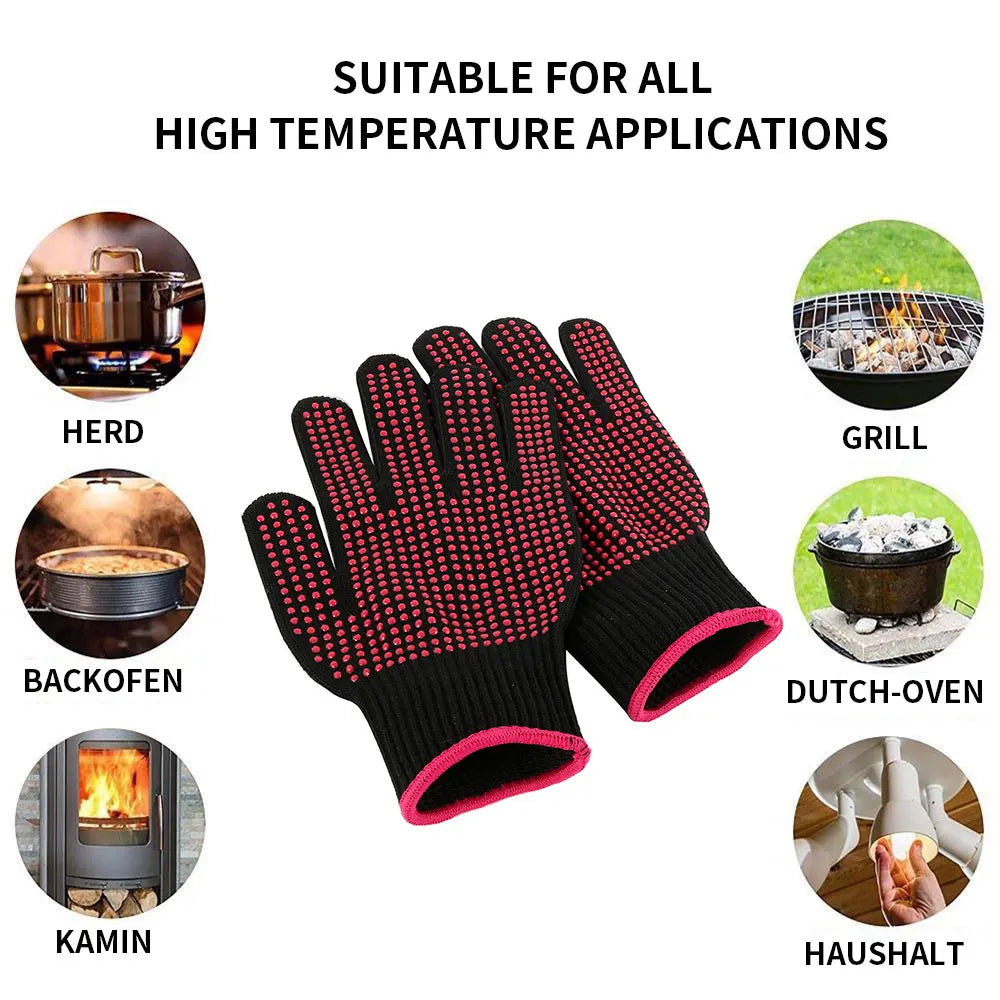 Carvallo Stylist Gloves | Heat-resistant & Flexible | 1 Pair | Black with Dots Carvallo