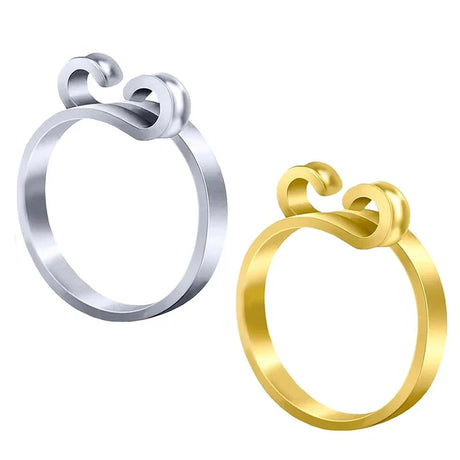 Carvallo Häkel- & Strickfadenführer 2er Set | Justerbar garnring för fingrar | För snabbare & jämnare arbete Carvallo