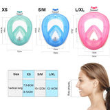Carvallo Snorkelmask Helansikte | 180° Panorama View | Anti-dimma & läcksäker | För barn, ungdomar & vuxna Carvallo