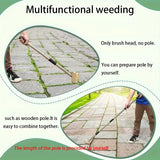 Carvallo Ogräsborste manuell | Justerbar med 120 cm handtag | För fogar, terrasser & gångvägar | Trådborste Carvallo