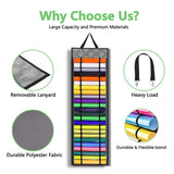 Carvallo Keeper Vinyl-rullehållare med 48 fack | Hängande organizer för pysselrum & verkstad | Platsbesparande förvaring | 33 × 113 cm Carvallo