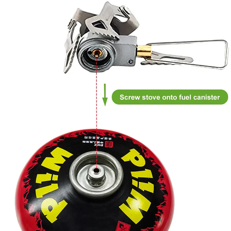 Carvallo Titan Gasbrännare TITANOVA Pro 3000T | 26g | 2700W effekt | Fällbar & Kompakt | Camping, Vandring, Survival Carvallo