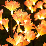 Carvallo Solar Trädgårdslampor Kameliablomningar | 15 LED Utomhus Dekorationsljus | Vattentålig & Solenergibaserad | Stämningsbelysning för Trädgård & Terrass Carvallo