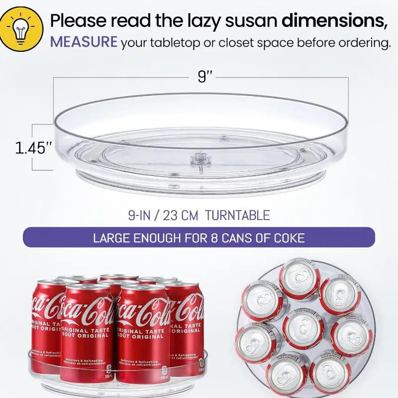 Carvallo 360 Svängbar förvaringsbox | 360° Organizer för kök & kosmetik | Halkfri & platsbesparande | Ø 28 cm Carvallo