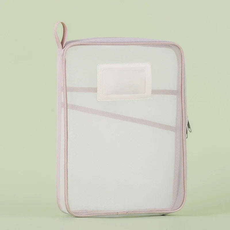 Carvallo A4 Dokumentväska med dragkedja | Dubbel lag och transparent | Nylon-nät organiserare 31×23,5×4 cm Carvallo