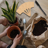 Carvallo NaturLine växtskyltar av bambu 50 st. | T-formad trädgårdspik | Ombart och väderbeständig | För örter, grönsaker och blommor Carvallo