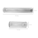 Carvallo Tube Rostfri Rökare-Rör | För Varm- & Kallrökning | BBQ-Aromarör med håldesign | 30,6 × 5,8 cm / 15,3 × 5,3 cm Carvallo