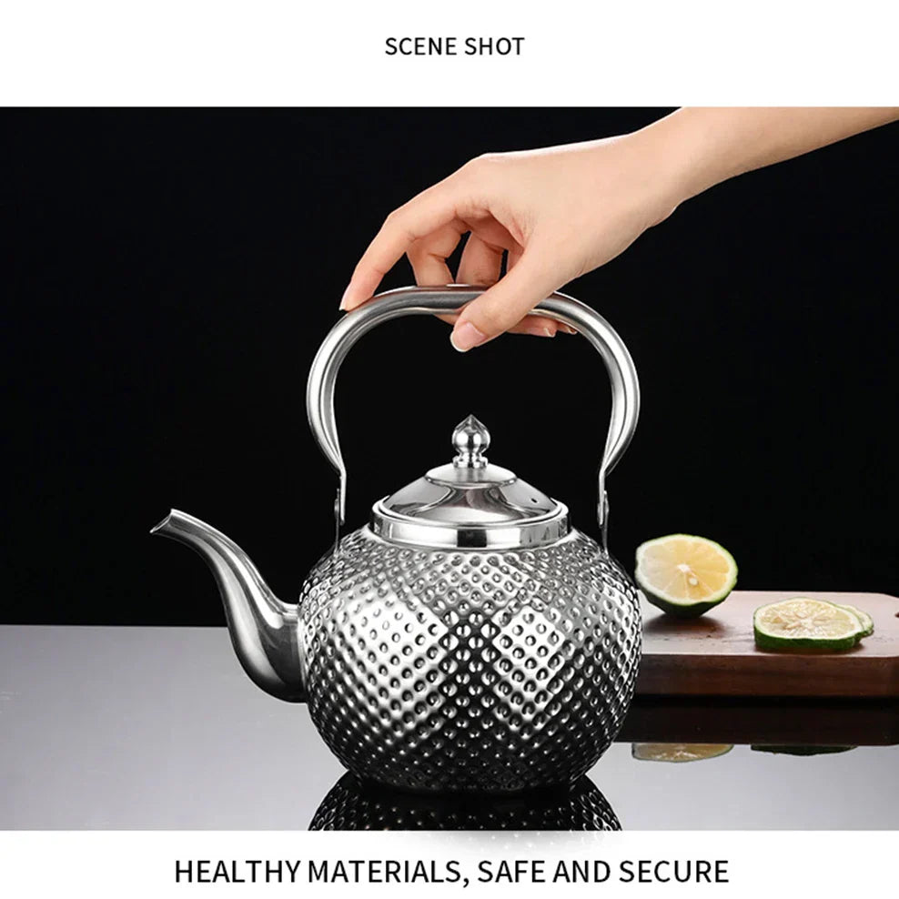 Royallure Hammarskuren Rostfritt Stål Kittel med Inbyggd Sil – 1.2–2 L Utomhus & Spis redo Carvallo