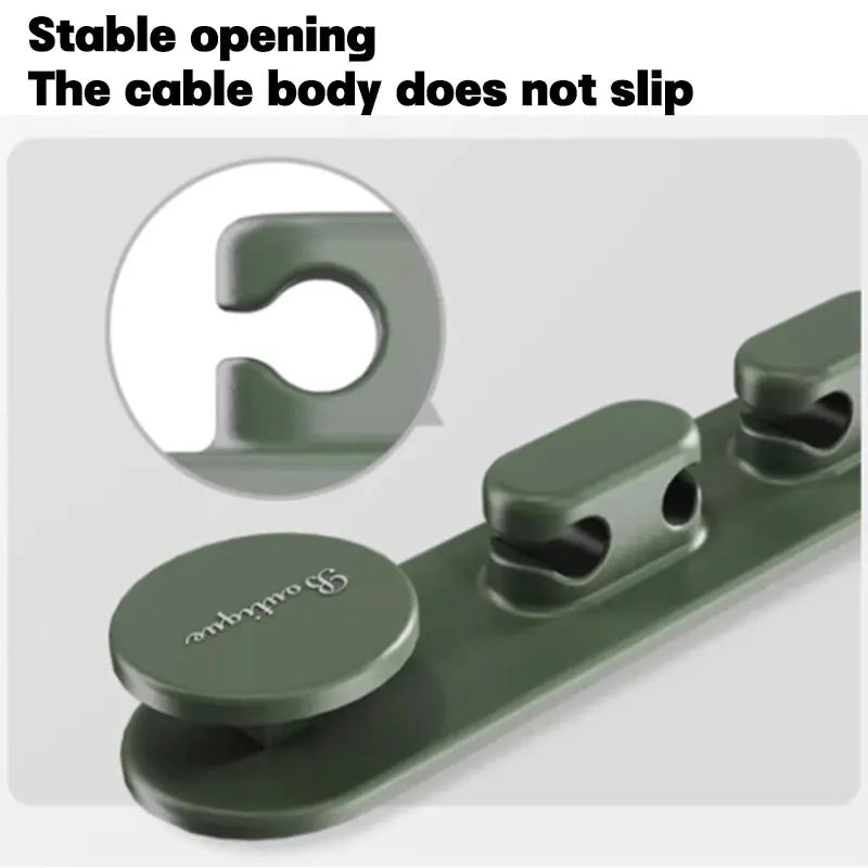 Carvallo ClipLine Set Självhäftande Kabelklipp | Kabelhantering för skrivbord, kontor & hem Carvallo