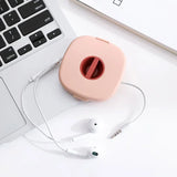 Carvallo Kabelaufwickler mit Drehmechanismus | Tragbare Kabelbox & Handyhalter | Für Kopfhörer, Maus- & Ladekabel Carvallo