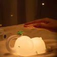 Carvallo Barn Nattlampa Elefant | Mjuk Silikon | Dimbart & Timer | Uppladdningsbar Carvallo