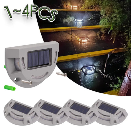 Carvallo Solar-Trappbelysning 2-i-1 | Varmvit & Kallvit | Vattentålig IP65 | För Utomhus, Trappor, Vägar & Infarter Carvallo