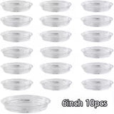 Carvallo växtunderlägg 10-pack Transparent | I 15 cm, 20 cm & 25 cm | BPA-fri & Mångsidig | För inomhusväxter & Hemmet Carvallo