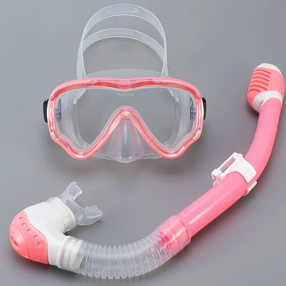 Carvallo Barn Tauchmask med snorkel | Duggfri & läcksäker | Härdat glas & silikon | För pojkar & flickor 7–15 år Carvallo