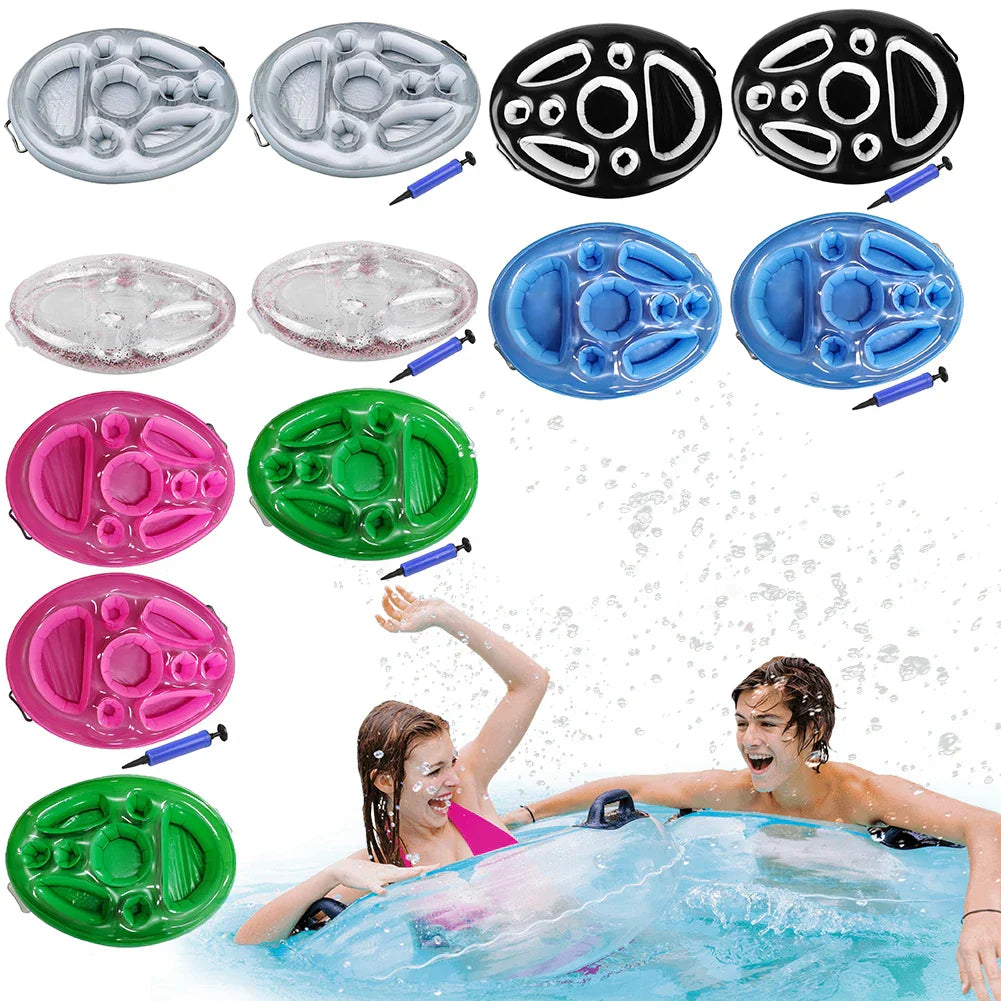 Carvallo | Uppblåsbar dryckeshållare pool | Anti-tipp design | För burkar & flaskor Carvallo