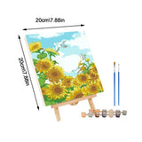 Carvallo Malset med ram | Målning efter nummer Abstrakt solnedgångslandskap | Akrylfärger DIY-konstverk för modern väggdekoration Carvallo