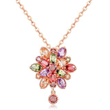 Skimrande Zircon Floral Halsband
